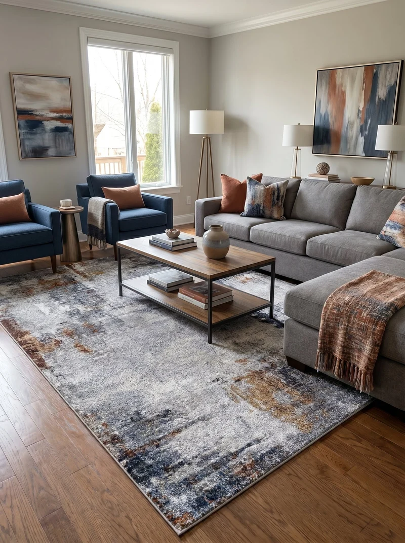 Tapis Design Gris - Toscane N°05