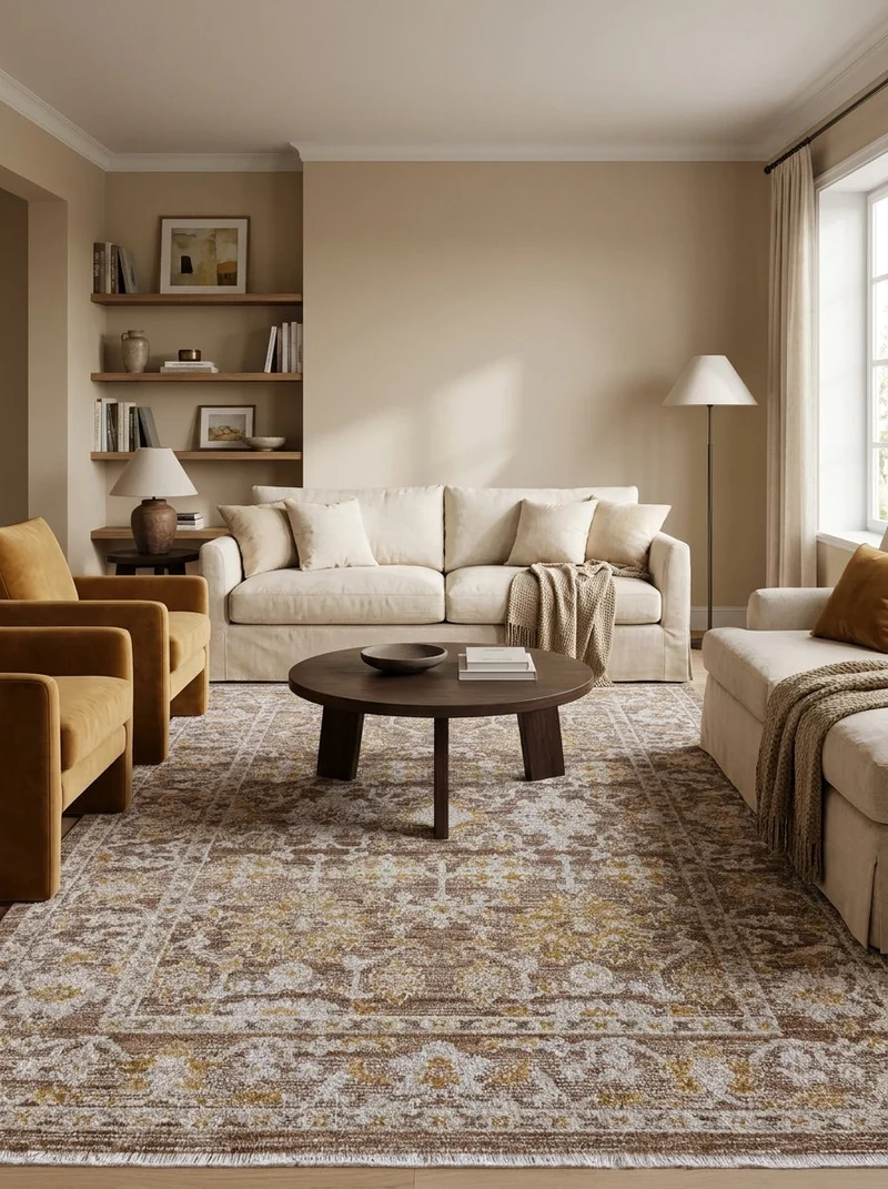 Tapis Oriental Beige & Gris - Perugia
