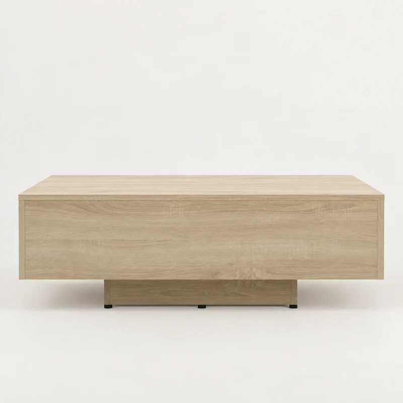 Table Basse Sonoma – Lignes Architecturales et Finition Chêne Clair