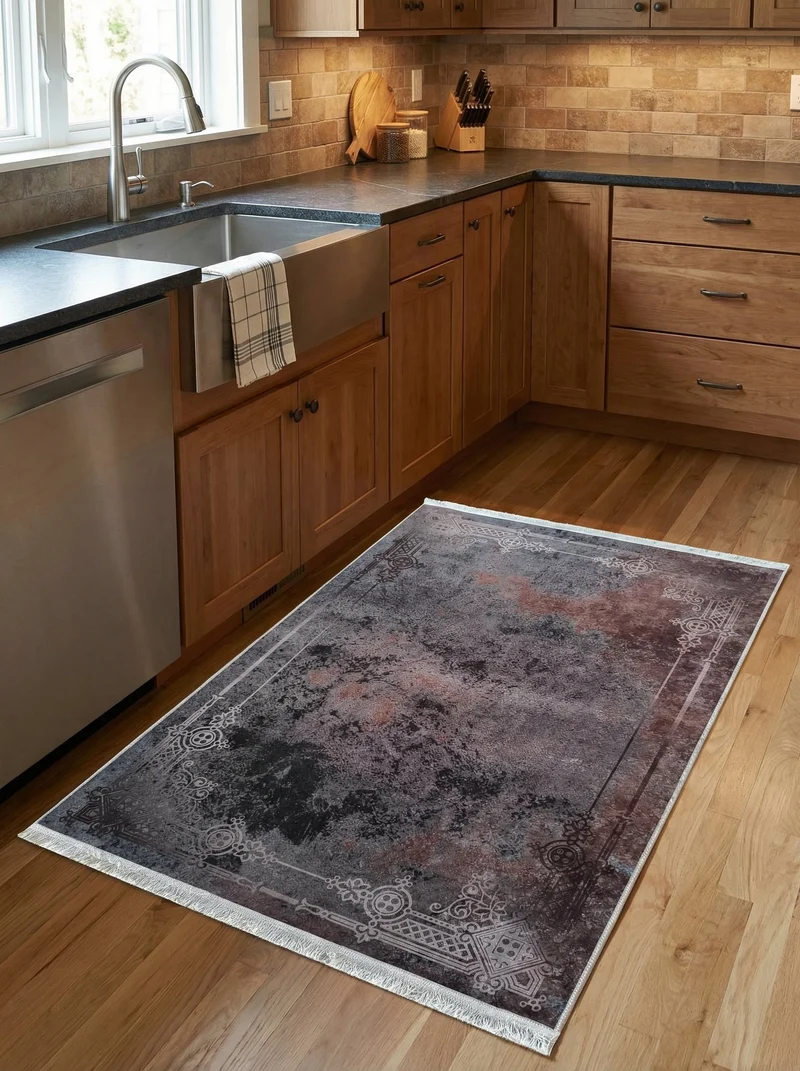 Tapis de Cuisine Vintage Bleu - Terrazzo