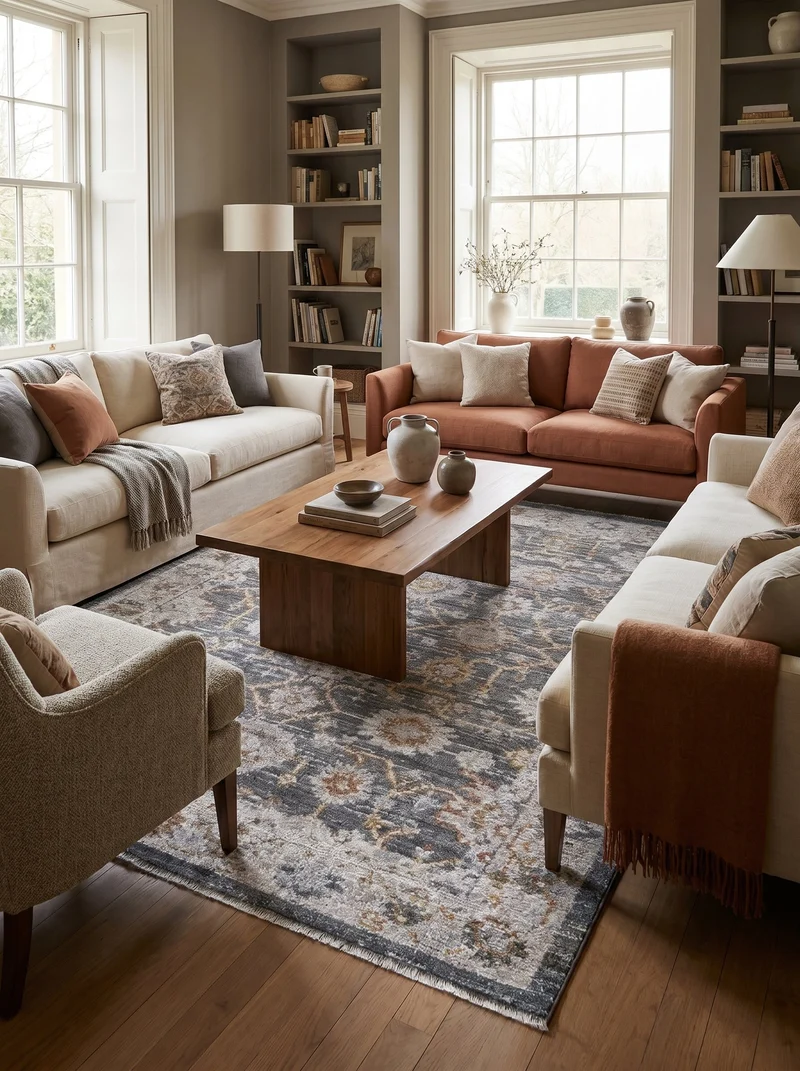 Tapis Oriental Bleu & Gris - Perugia