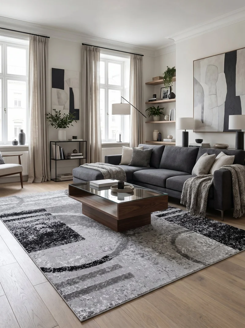 Tapis Moderne Gris - Camden