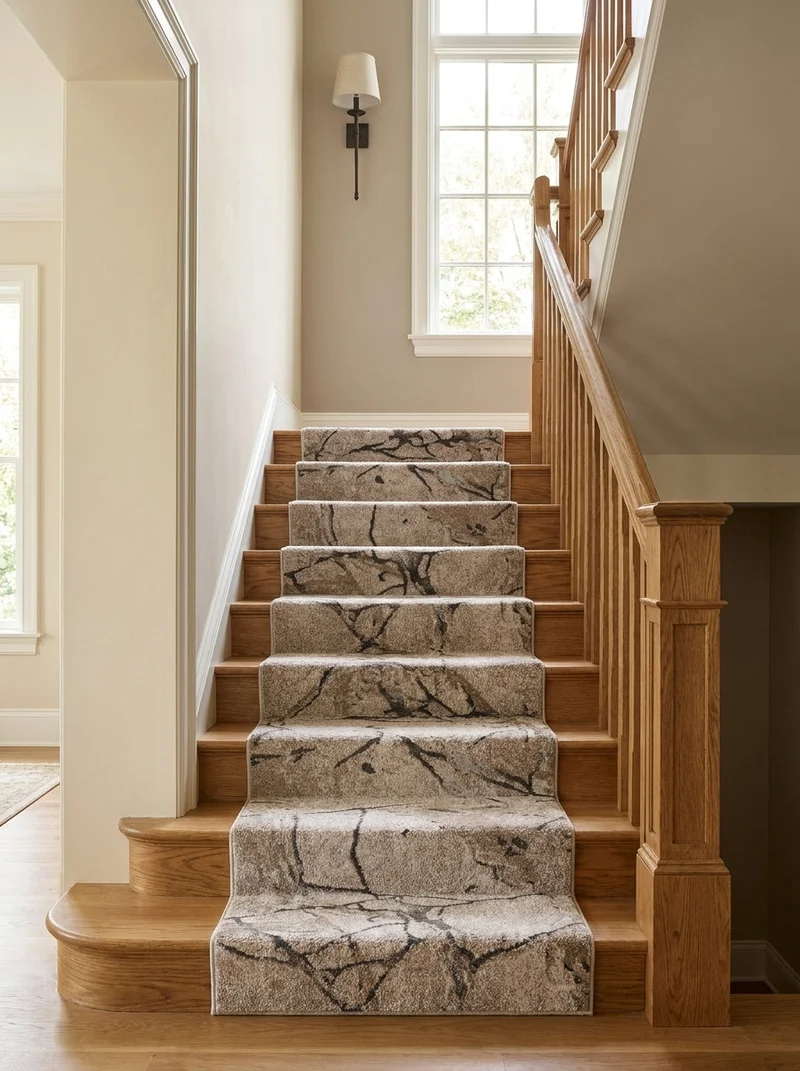 Tapis d'Escalier Moderne Beige - Torino
