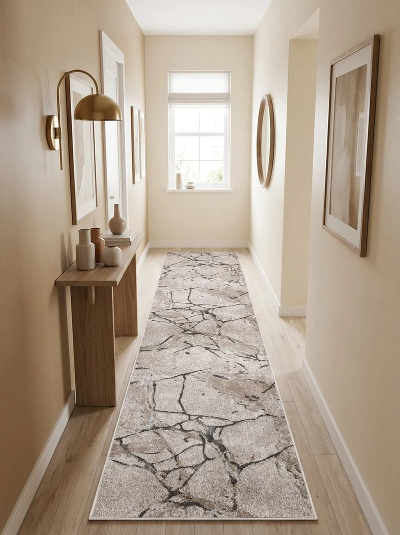 Tapis de Couloir Moderne Beige - Torino