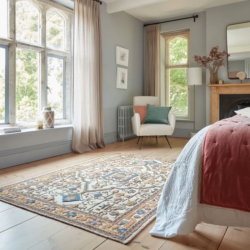 Tapis premium en laine noué à la main AUVIA