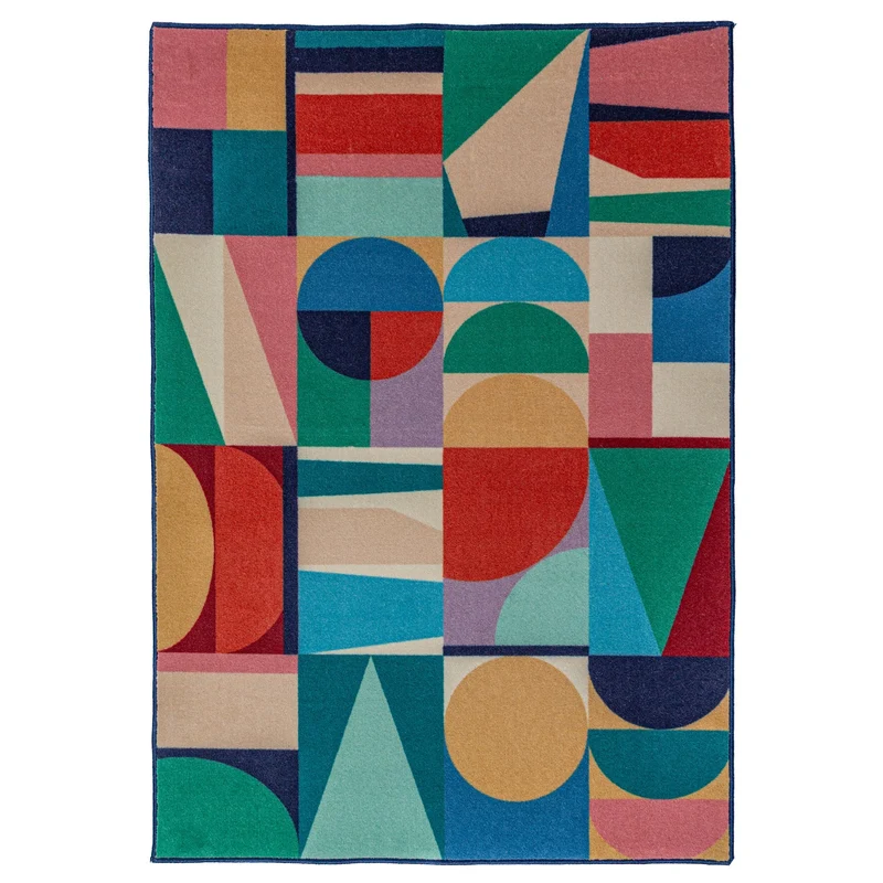 Tapis en laine PATCHWORK GEO