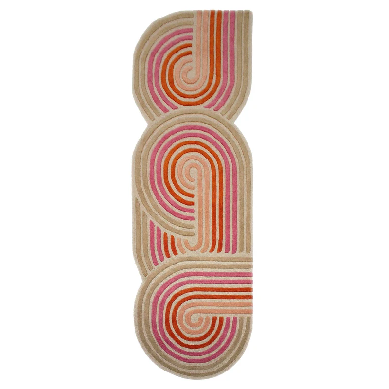 Tapis en laine de couloir SPIRAL