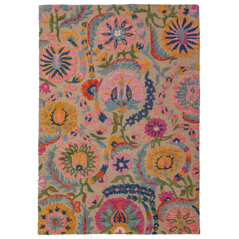 Tapis en laine AMIRA FLORAL