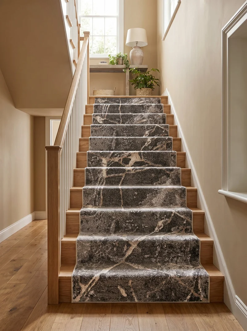 Tapis d'Escalier Moderne Gris - Torino N°25