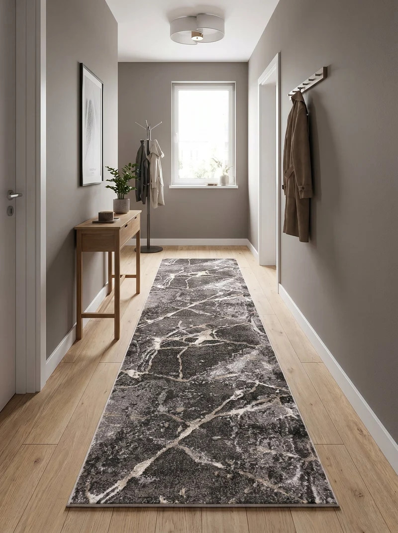 Tapis de Couloir Moderne Gris - Torino N°25