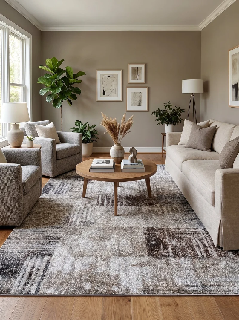 Tapis Vintage Gris & Beige - Torino