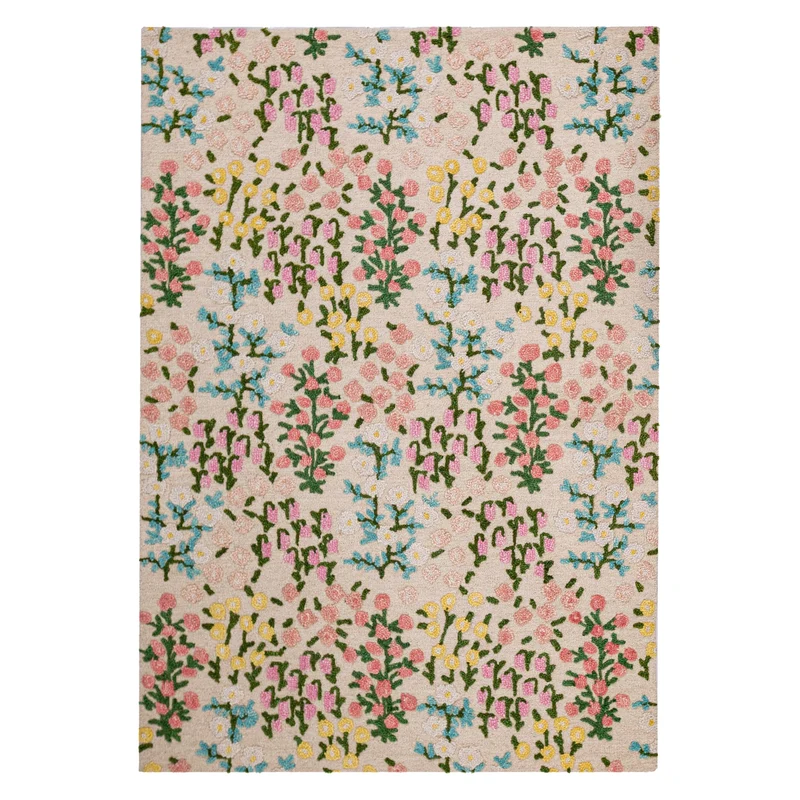 Tapis floral en laine EMILIA
