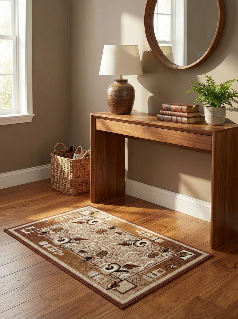Tapis d'Entrée Moderne Beige & Marron - Valore