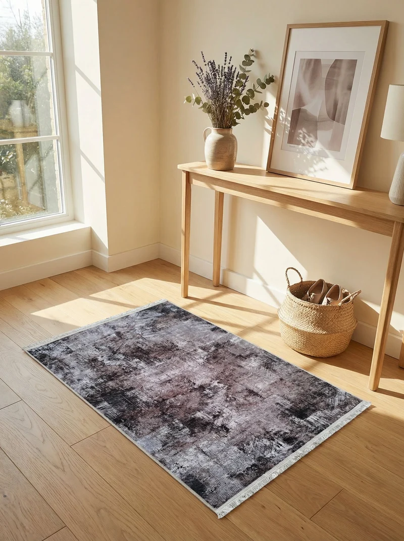 Tapis d'Entrée Vintage Mauve et Anthracite - Terrazzo