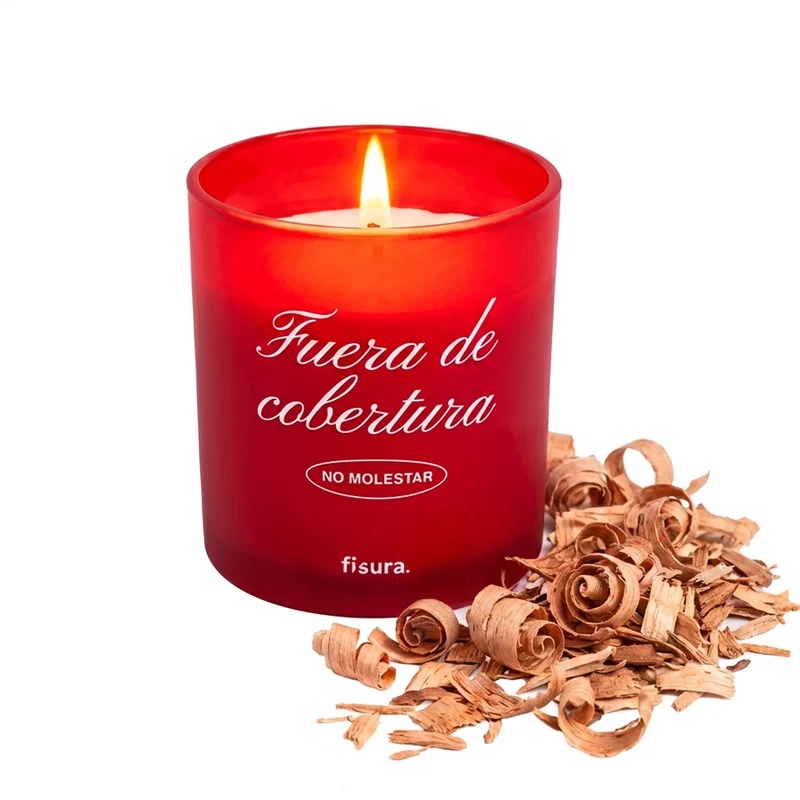 Vela de cristal “Fuera de cobertura” – madera