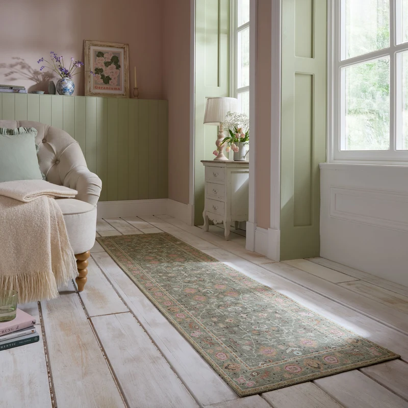 Tapis lavable de couloir UNA FLORAL