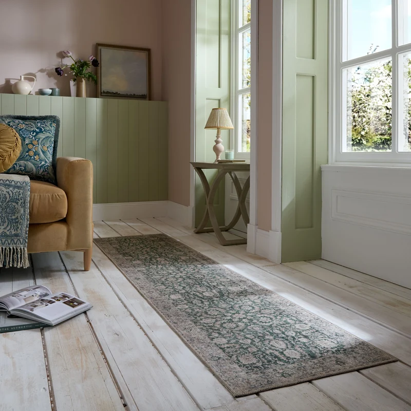 Tapis de couloir lavable BEAU FLORAL