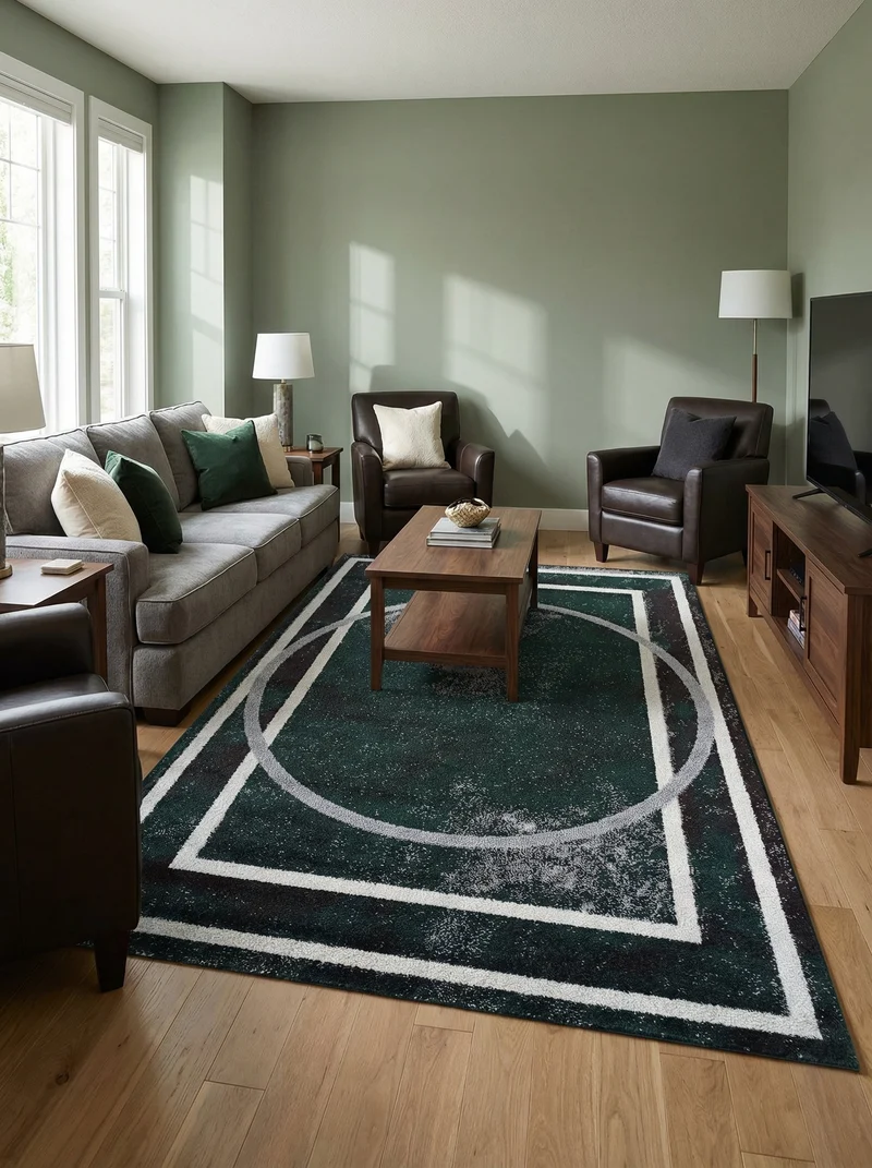 Tapis Moderne Vert - Dante