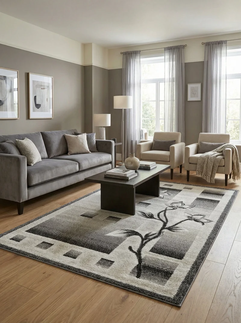 Tapis Moderne Gris - Dante