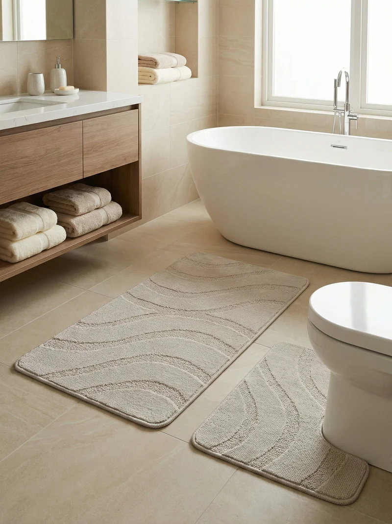 Kit Tapis de Bain Gris Perle - Cordova