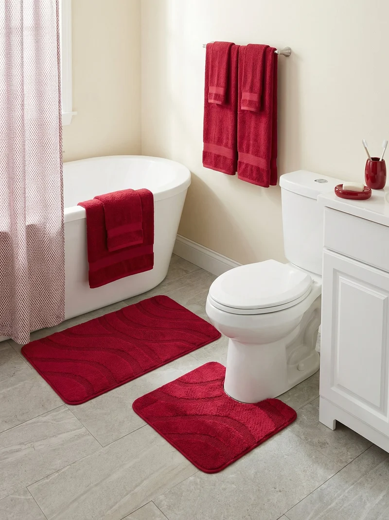 Kit Tapis de Bain Rouge - Cordova