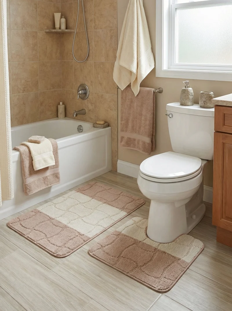 Kit Tapis de Bain Beige - Cordova N°12