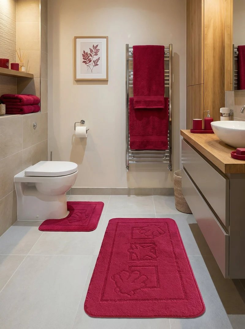 Kit Tapis de Bain Bordeaux - Cordova N°2