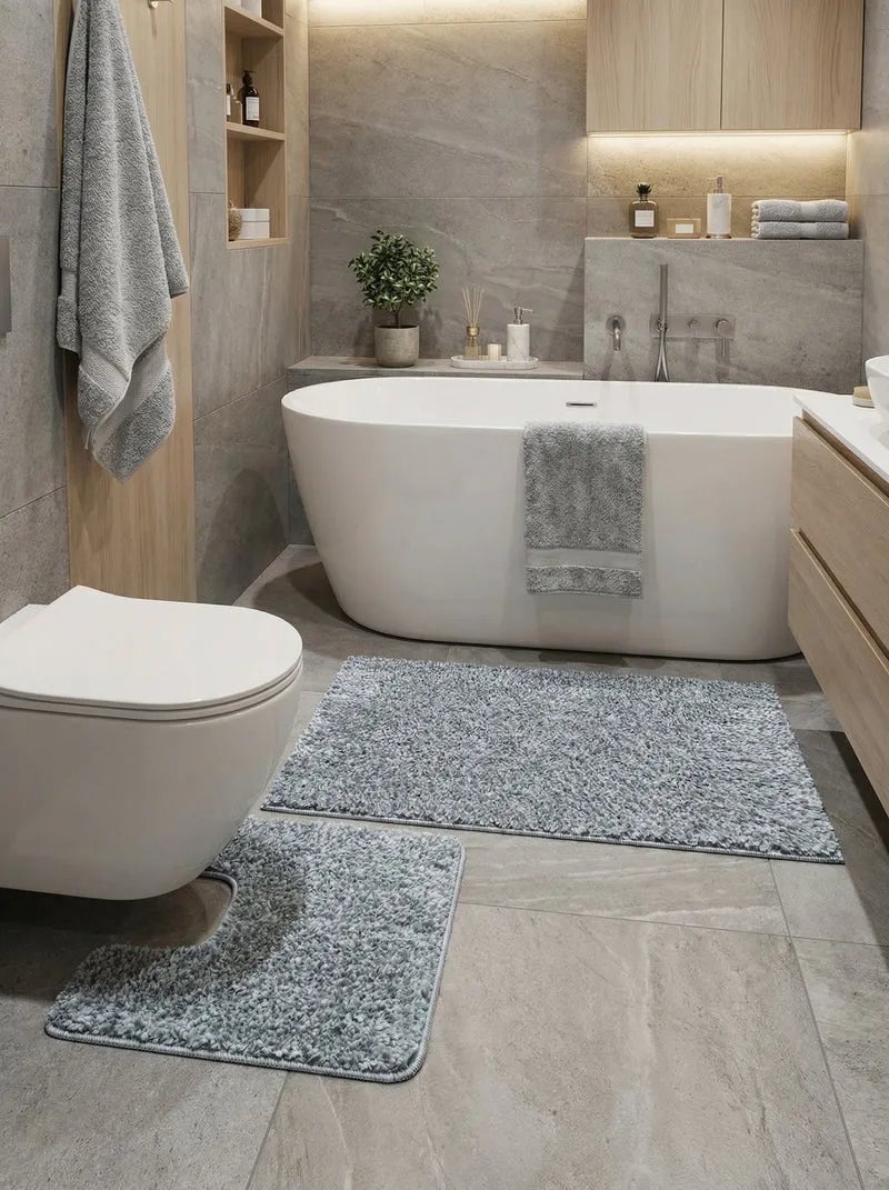 Kit Tapis de Bain Gris - Cordova N°3