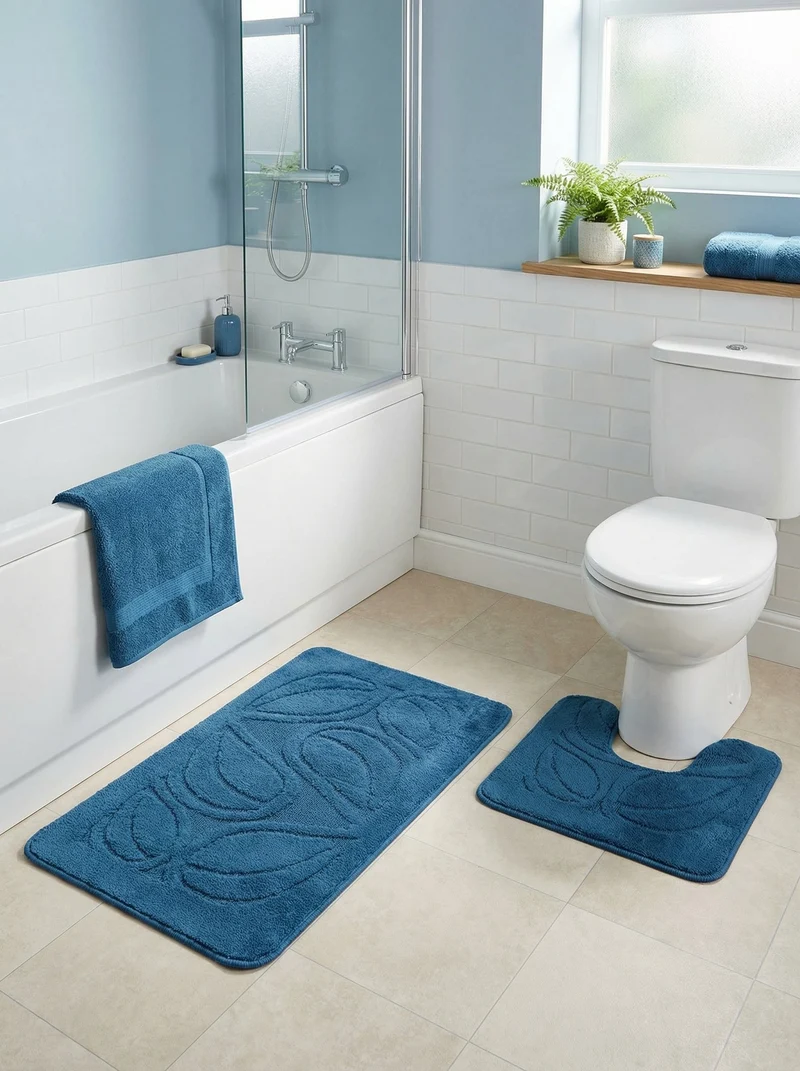 Kit Tapis de Bain Bleu - Cordova N°9