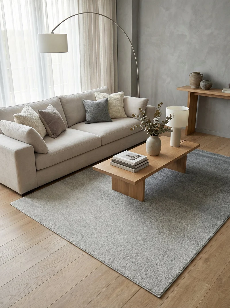 Tapis Moderne Gris et Vert Sauge - Caspien