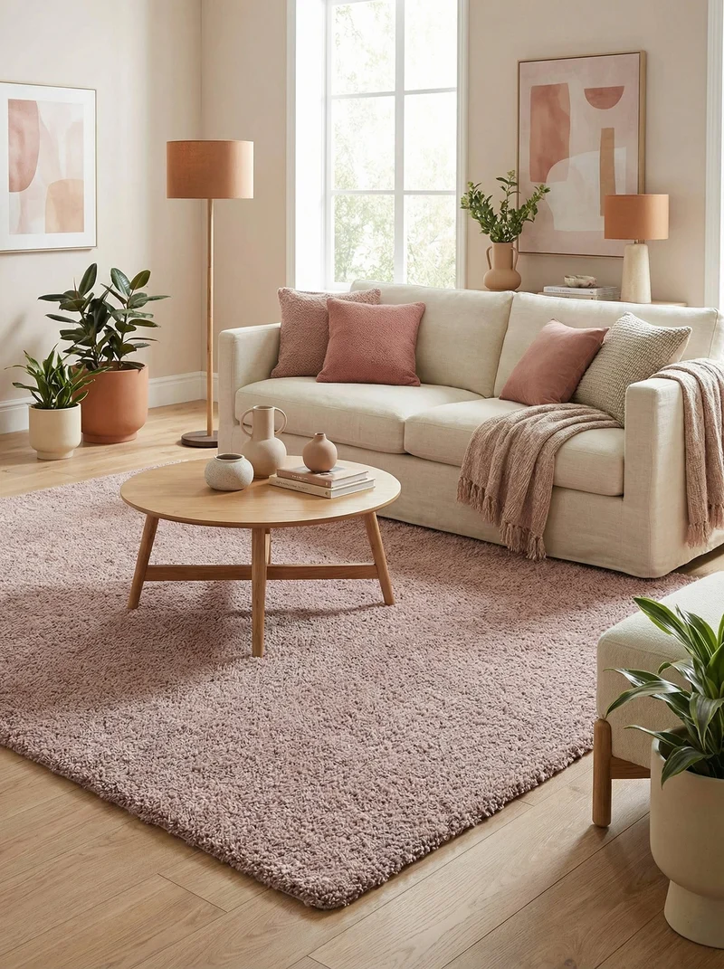Tapis Lavable Shaggy Caramel - Sahel