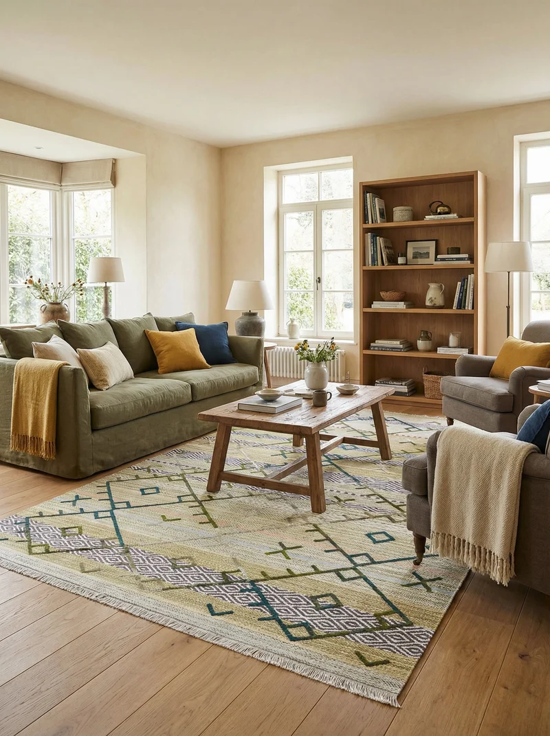 Tapis Lavable Berbère Multicolore - Vertigo