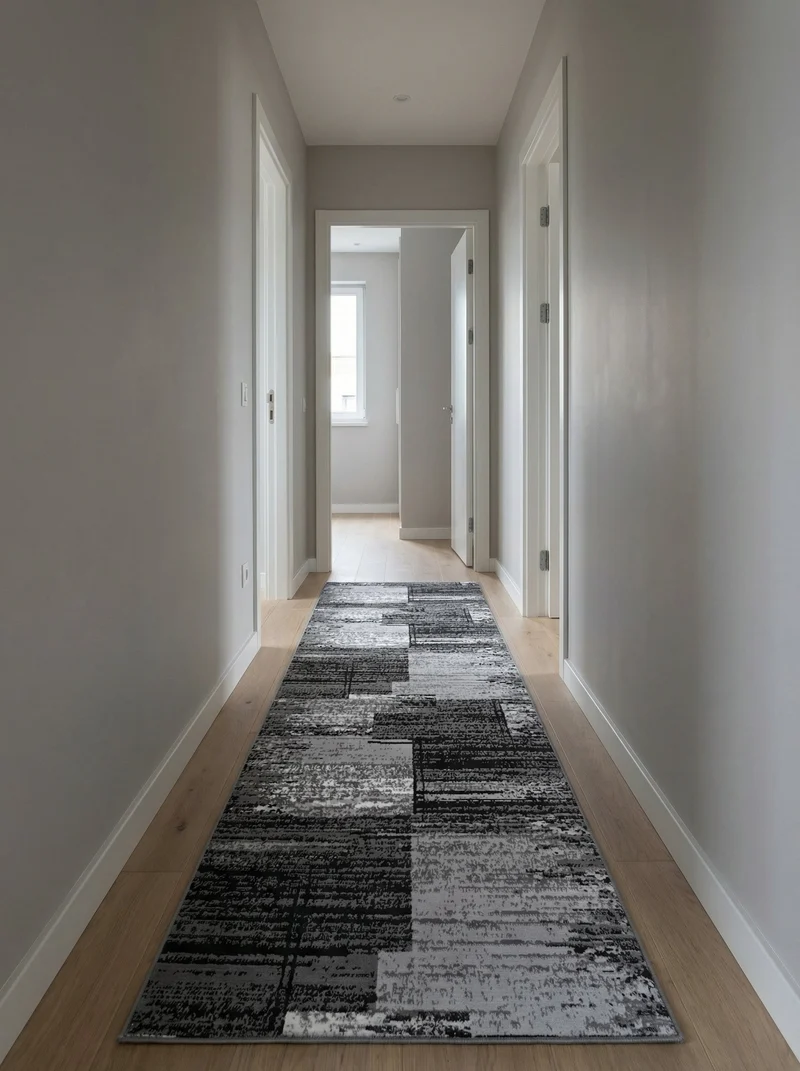 Tapis de Couloir Moderne Gris & Anthracite - Camden