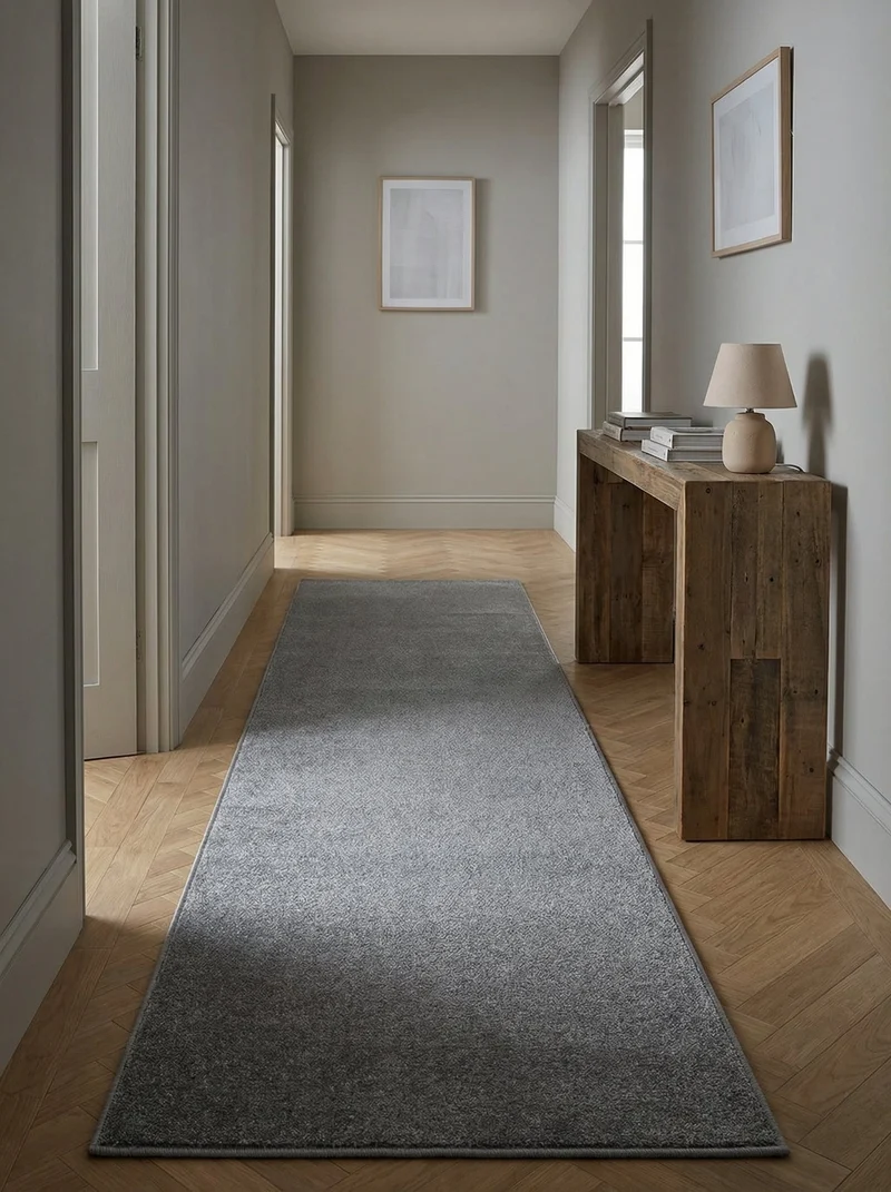 Tapis de Couloir Uni Gris - Ravello