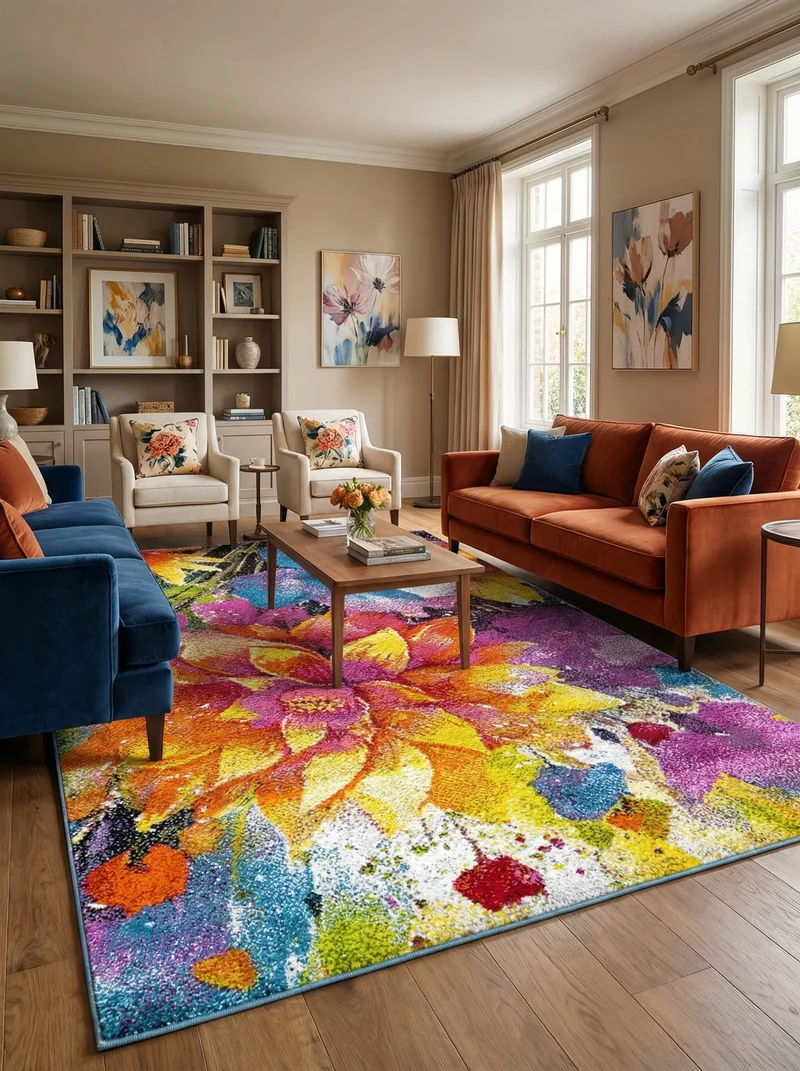 Tapis Design Multicolore - Kubismo N°14