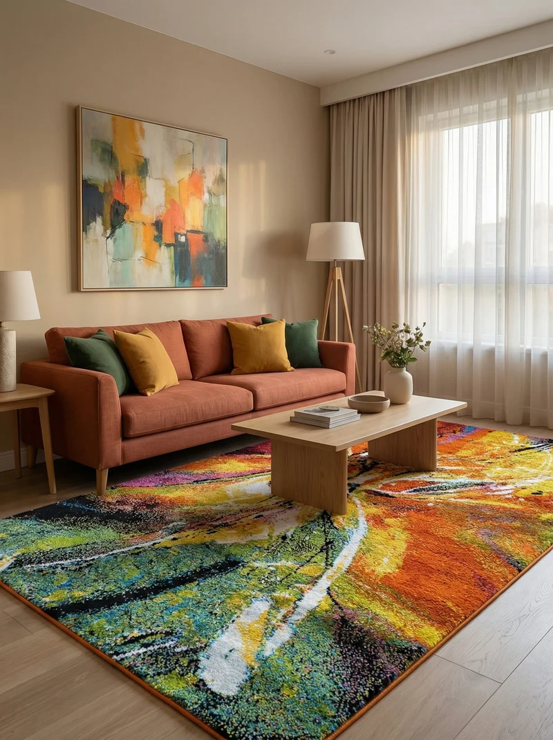Tapis Design Multicolore - Kubismo N°12