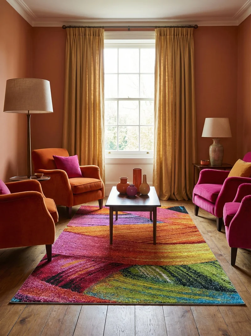 Tapis Design Multicolore - Kubismo