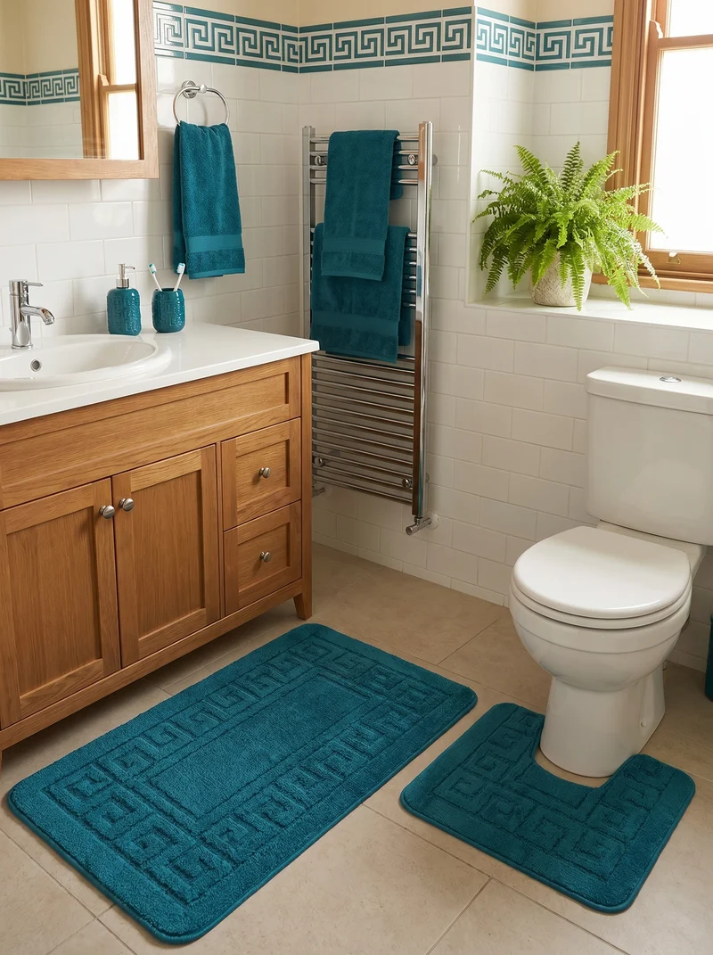 Kit Tapis de Bain Bleu Lac - Cordova N°2