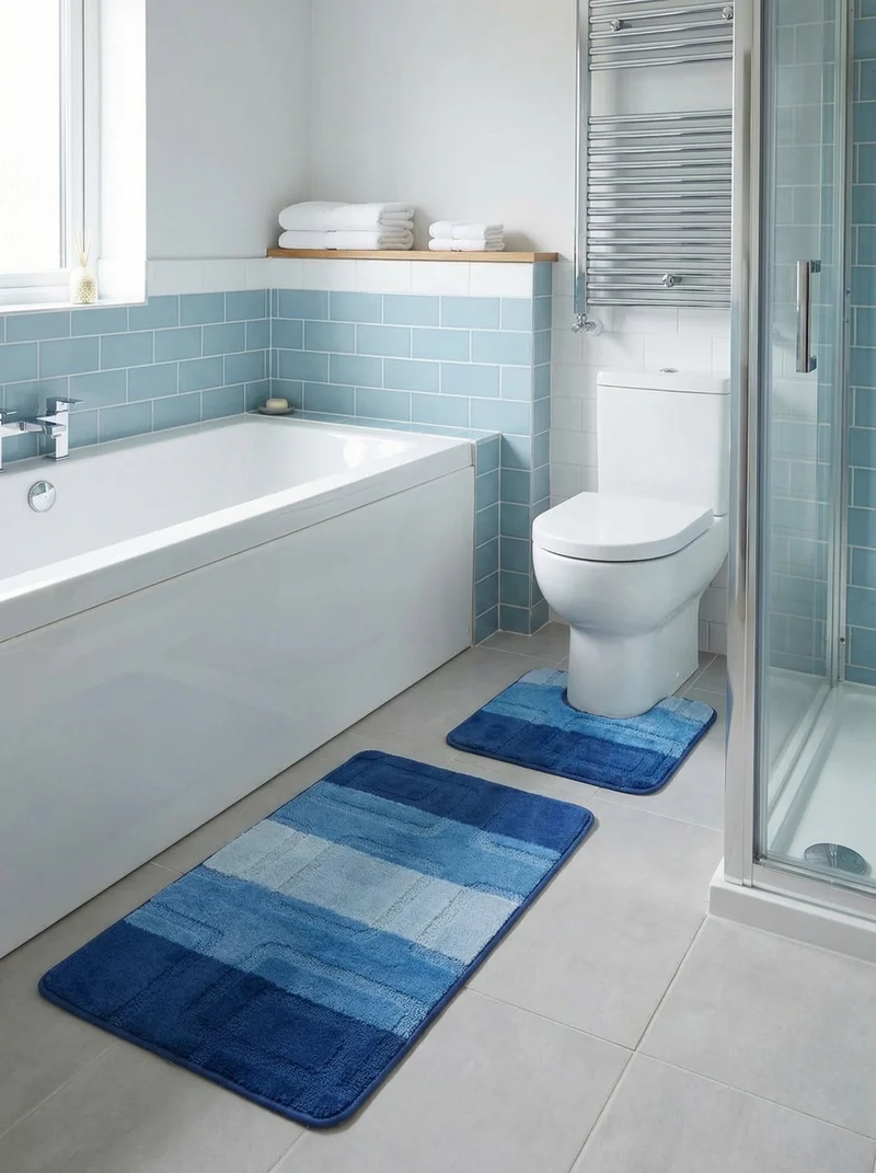Kit Tapis de Bain Bleu - Cordova N°7