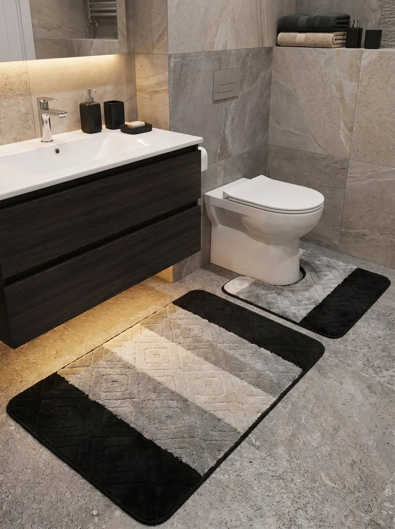 Kit Tapis de Bain Noir - Cordova N°7