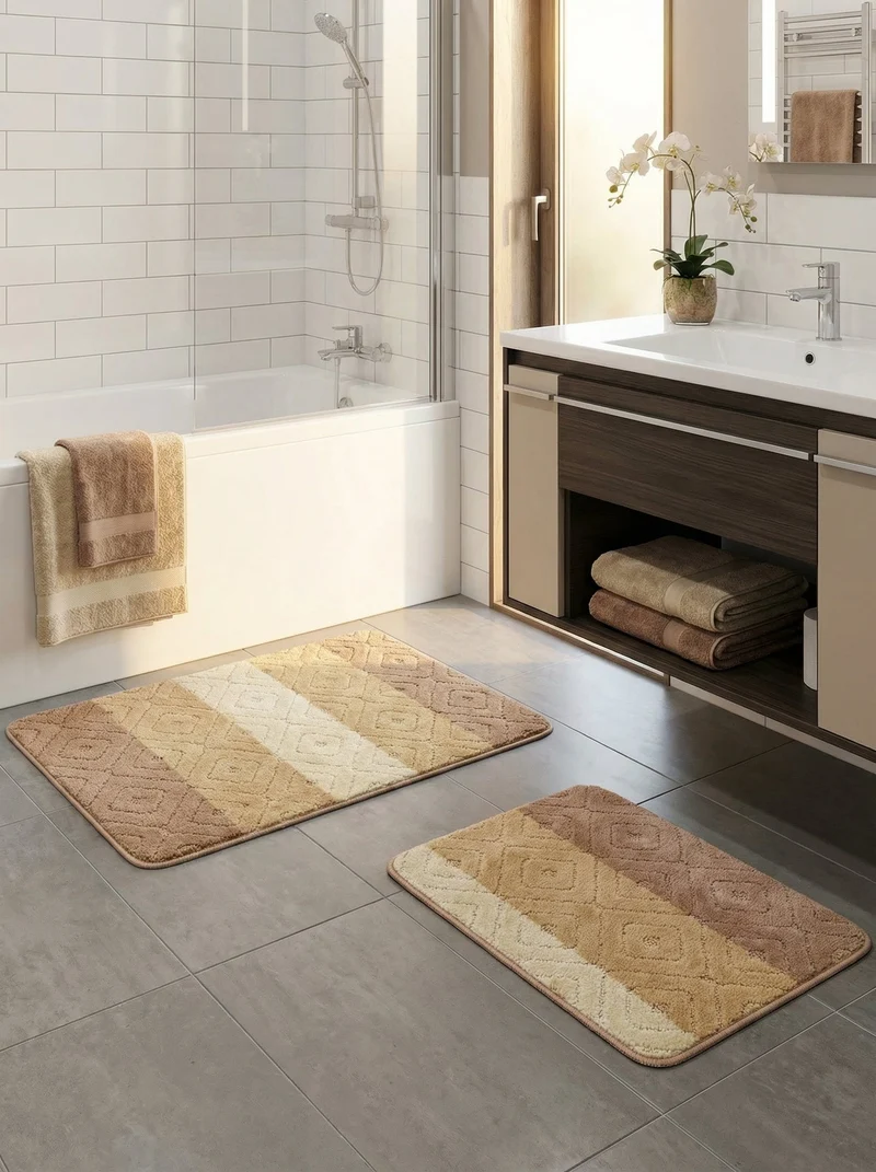 Kit Tapis de Bain Beige - Cordova N°4