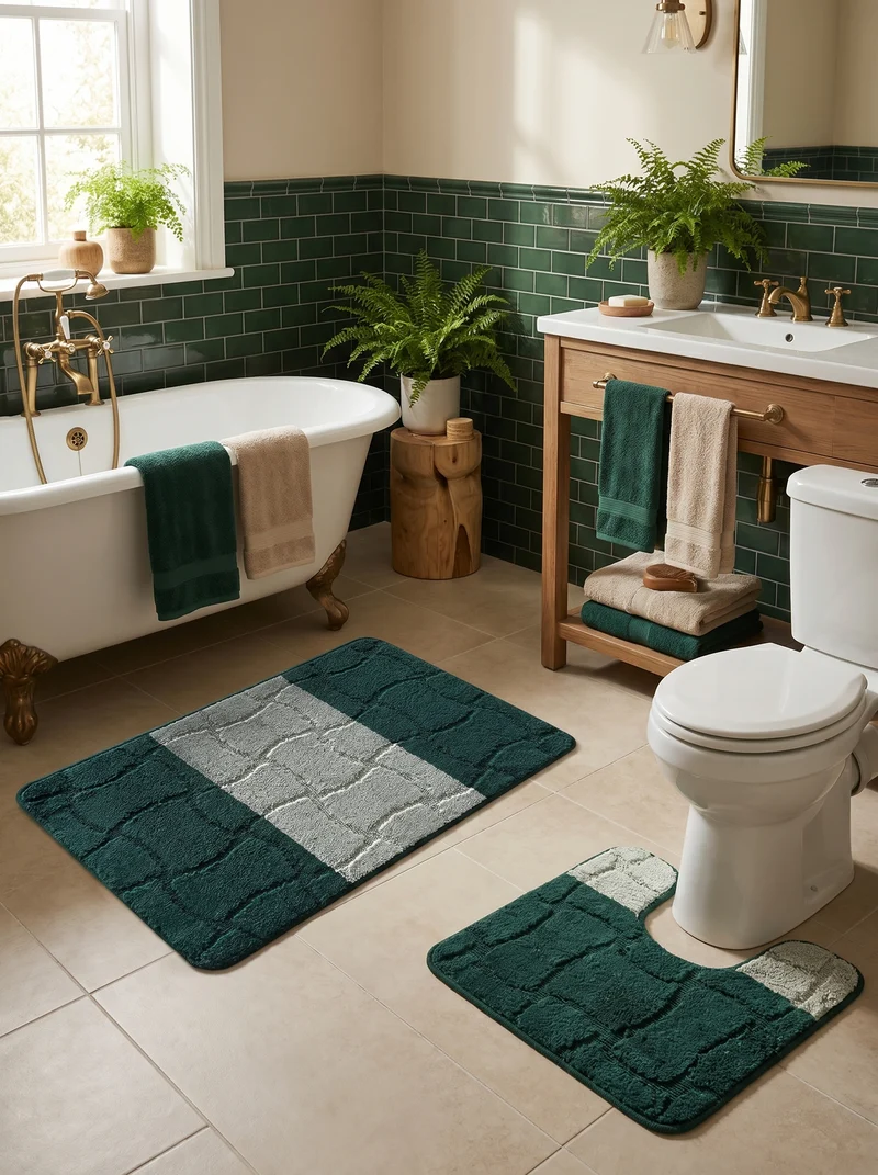 Kit Tapis de Bain Vert - Cordova N°4