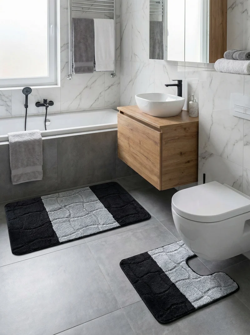 Kit Tapis de Bain Noir - Cordova N°2