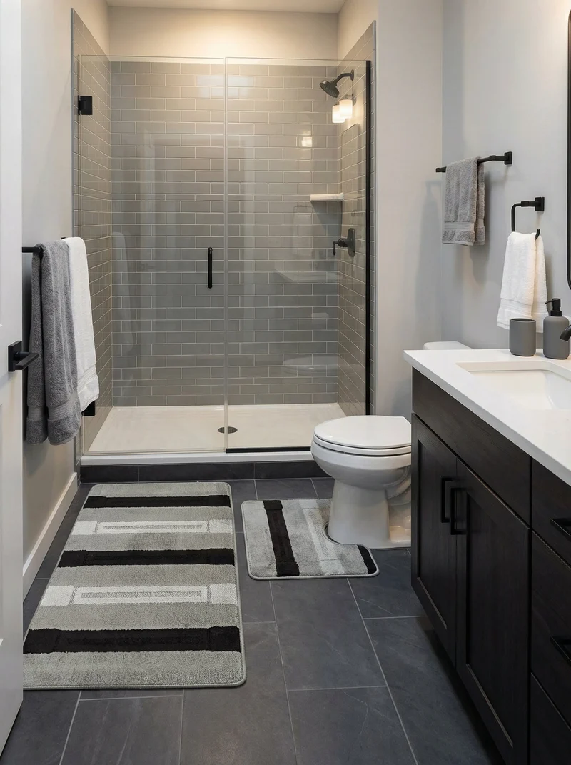 Kit Tapis de Bain Gris - Cordova N°2
