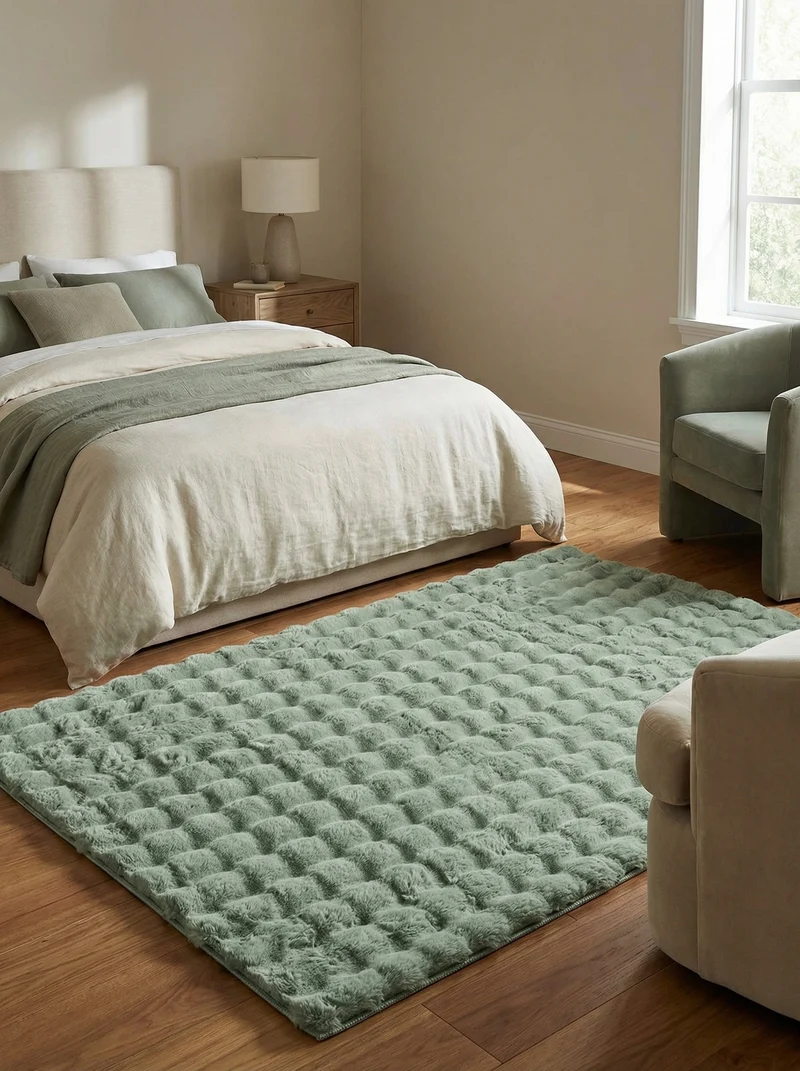 Tapis Shaggy Vert Sauge - Prismo