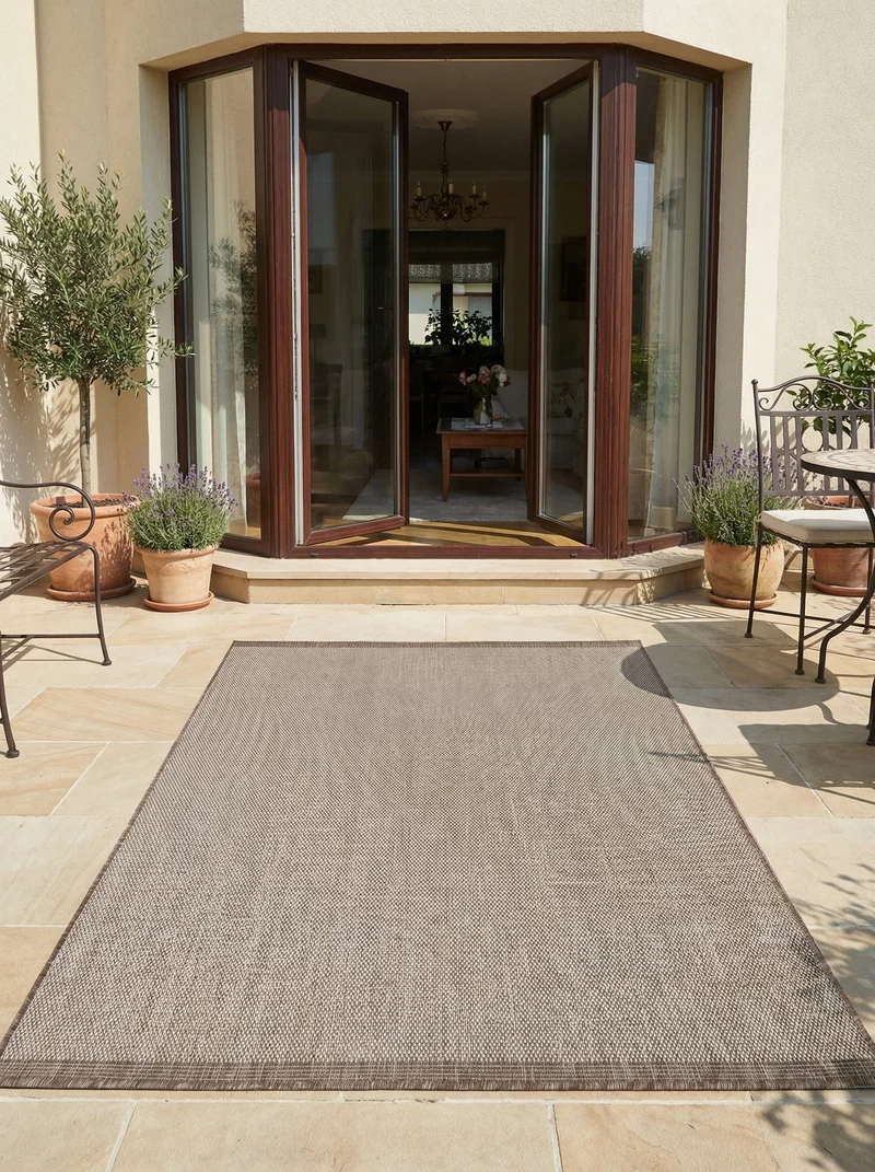 Tapis Extérieur Uni Beige - Kalista