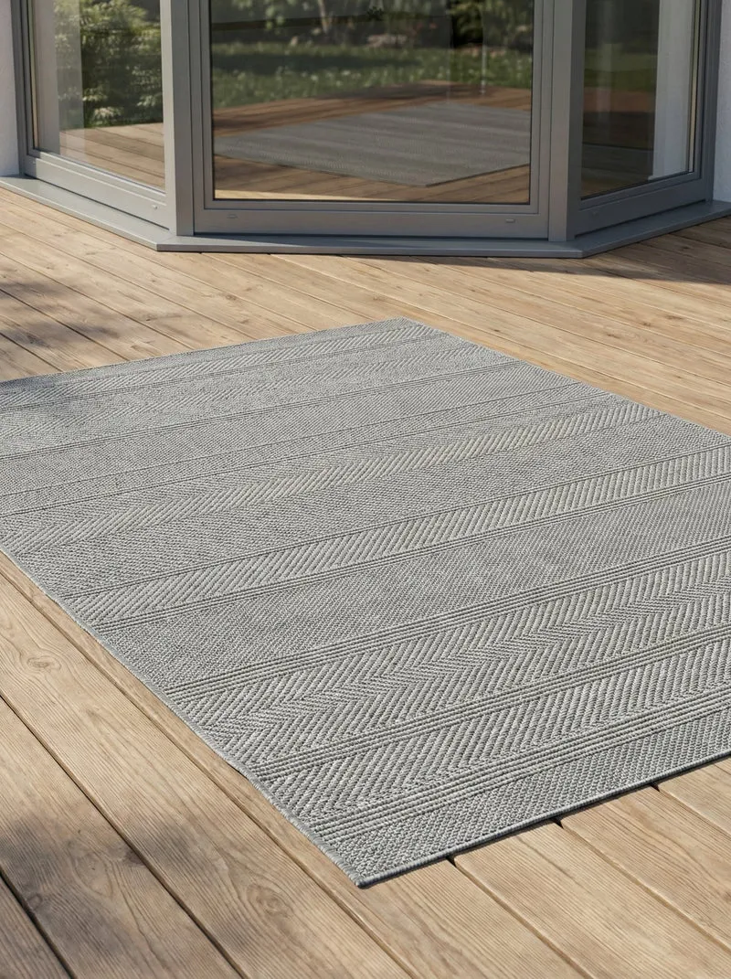 Tapis Extérieur Géométrique Gris - Kalista