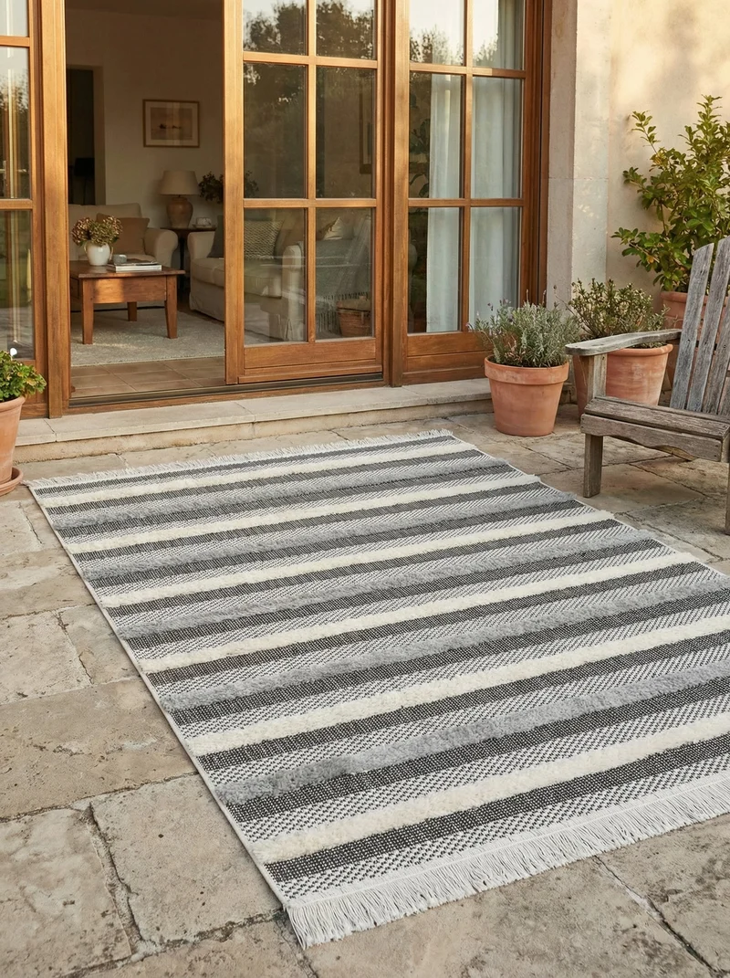 Tapis Extérieur Bohème Gris - Tavola