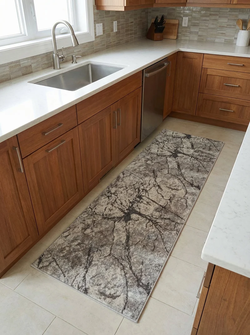 Tapis de Cuisine Moderne Gris & Anthracite - Mirador