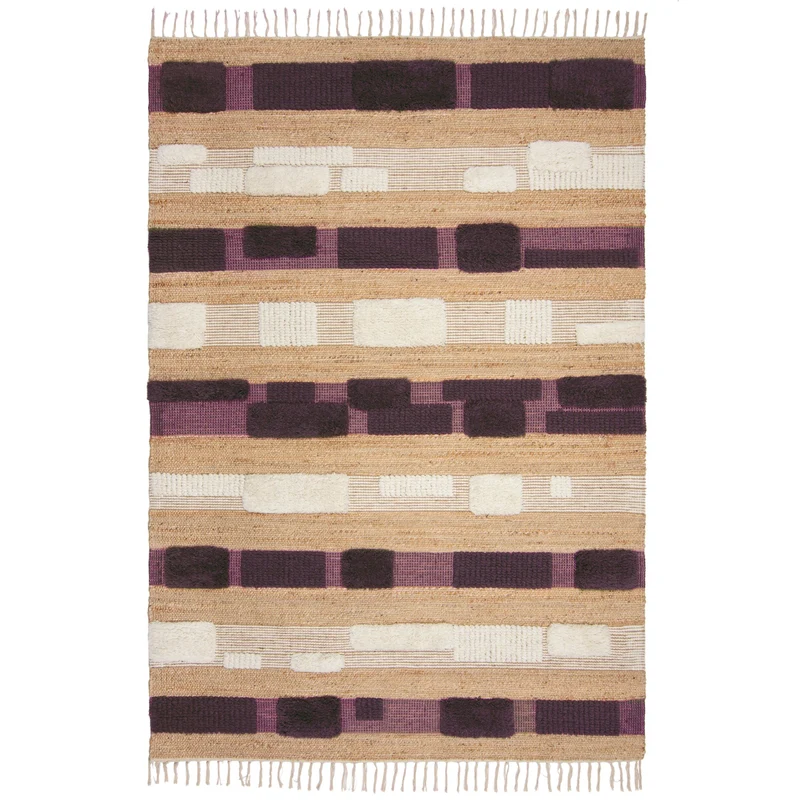 Tapis jute et laine MEDINA BLOCKS